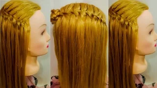 водопад прическа для себя Техника прически обучение hairstyle быстрые легкие модные  Елена Заитова