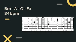 Midnight Breeze Jam Track in Bm Scale Chord Progression - Bm - A - G - F# @ 84 bpm