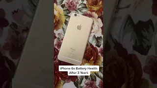 iPhone 6s Battery Health after 3 years #shorts