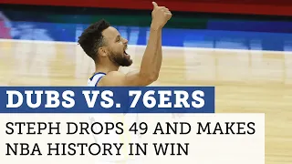 Warriors vs. 76ers highlights: Steph Curry makes history again with 49 points in win | NBC Sports BA