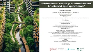 Foro de debate ‘Urbanismo verde y sostenibilidad: la ciudad que queremos’