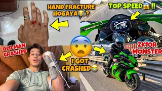 i Got CRASHED 😭 | Zx10r New Exhaust 😱 | Top Speed of Zx10r😱 |   Training back workout ❤️