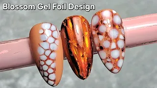 NAIL ART: Blossom/Blooming Gel and Transfer Foil Nail Design