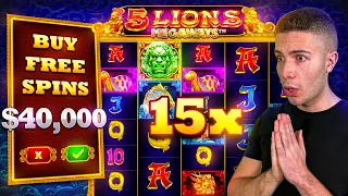 $40,000 Bonus Buy on 5 LIONS MEGAWAYS 🏮 (40K Bonus Buy Series #28)