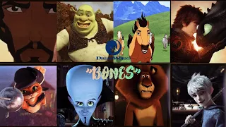 DreamWorks mashup [AMV]- "Bones" |Imagine Dragons