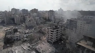 Drone Footage of Gaza City Destruction Following Israeli Bombardment