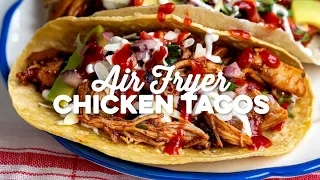 Next Level Air Fryer Chicken Tacos | Supergolden Bakes