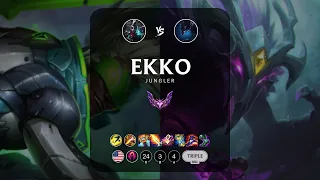 Ekko Jungle vs Nocturne - NA Master Patch 13.9