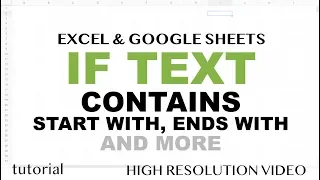 If Text Contains Word - Excel & Google Sheets