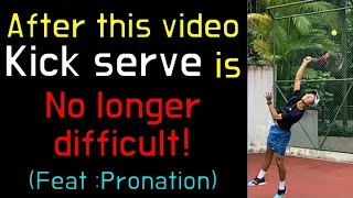 Super Easy Kick Serve (Feat : Pronation) #jpta #tennis #tennistraining #singaporetennis #kickserve