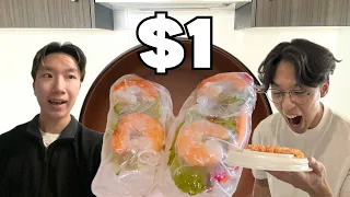 Vietnamese Cold Rolls on a Budget for College Students ft. PETER LE