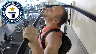 Most pull ups with a 60 lb  (27.2 kg) pack- Guinness World Records