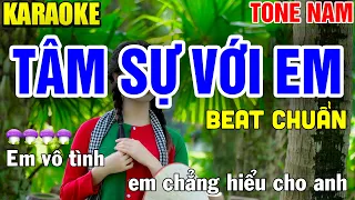 Tâm Sự Với Em Karaoke Nhạc Sống Tone Nam ( Gm ) - Tình Trần Organ