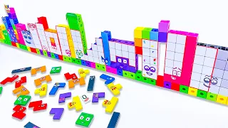 Making Numberblocks 1-20 from Mathlink Cubes Activity Set & Coloring Clay | Satisfying video ASMR