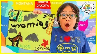 Learn US States and Capital for Kids Wyoming with Painting and coloring!