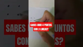 Como unir 4 puntos con 3 líneas. #shorts #viral #fyp #parati #reto #entretenimiento #truco #tutorial