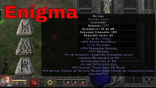 Diablo II Resurrected Rune Words - Enigma (Jah Ith Ber)