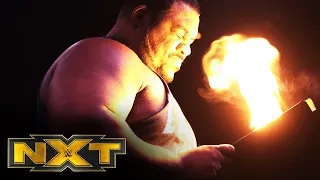 Keith Lee is hit with a fireball courtesy of Karrion Kross: WWE NXT, Aug. 12, 2020