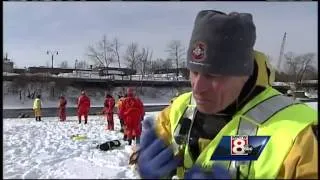 First responders training for ice rescues