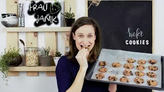 gesunde Frühstücks Cookies aus 4 Zutaten🍪 | Haferflockenkekse (vegan)