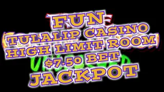 TRIPLE FORTUNE DRAGON UNLEASHED FUN - Tulalip Casino High Limit Room $7.50 Bet JACKPOT