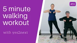 5 minute Indoor Walking Workout | Seniors, Beginners