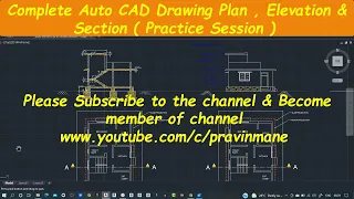 [New] Complete AutoCAD Floor Plan / Elevation / Section | For Civil, Architecture | Tutorial