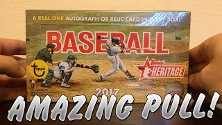 2017 Topps Heritage Baseball Hobby Box Opening |  Amazing Pull!