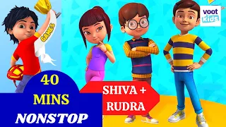 Shiva + Rudra | 40 Minutes Non-Stop | Cartoon Videos For Kids | Voot Kids