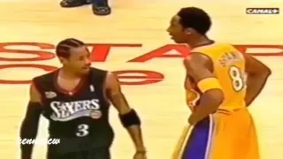Allen Iverson & Kobe Bryant Trash Talking in NBA Finals 2001 *Derek Fisher has hair