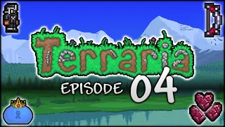 Let's Play Terraria | Battling a Terraria KING and becoming a NINJA! (Episode 4)