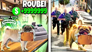 VIREI um CACHORRO e ASSALTEI a LOJINHA (MUITO ENGRAÇADO) - GTA RP