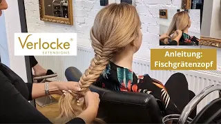 FISCHGRÄTENZOPF FLECHTEN - Einfache Anleitung by Verlocke Extensions