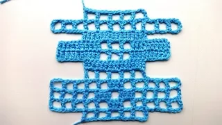 Филейная сетка. ✿ Прибавление и убавление клеточек. ✿ Вязание крючком. ✿ Crochet
