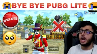 🥺Bye Bye Pubg Lite 😥 || Delete Pubg Lite 😭 @GamoBoy@LouWanGaming @GujjarXyt   ||500subscriberspecial