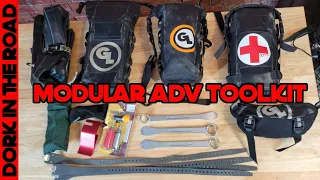 My "3 Bag System" Modular ADV and Dual Sport Motorcycle Tool Kit, Tire Changing Kit, First Aid Setup