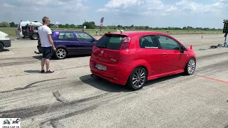 Fiat punto 1.9 JTD vs VW Golf 3 1.9 TDI drag race 1/4 mile 🚦🚗 - 4K