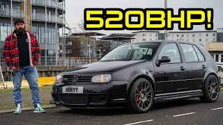 Modified Volkswagen Golf R32 Turbo! - 520BHP!