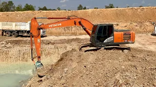 HITACHI ZX200-5G is digging a biogas well. EP.7