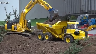 RC Construction Site Excavator Dozer Dumper Baustelle Bagger ♦ Erlebniswelt Modellbau Kassel 2016