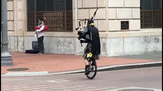 Dueling Bagpipes in Portland