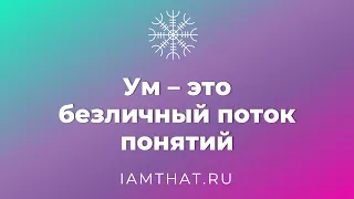 Ум – это безличный поток понятий