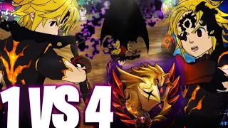 😱¿¡MELIODAS MODO ASALTO REVIENTA 1VS4 en CHALLENGER!?😱 Seven Deadly Sins: Grand Cross