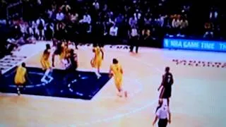 Lebron knocks Hibbert out cold