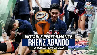 Notable Performance: Rhenz Abando | NCAA Season 97 Finals Game 2 | May 22, 2022