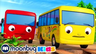 Zehn kleine Busse | Kinderlieder und Cartoons | Little Baby Bum | Moonbug Kids Deutsch