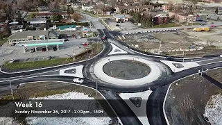 Long Sault Traffic Circle Construction Time-lapse Video - Short Version