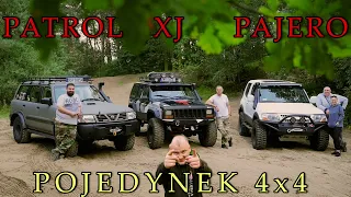 Porównanie terenówek NISSAN PATROL GR II Y61 , Jeep XJ , MITSUBISHI PAJERO III OFF ROAD extreme 4x4