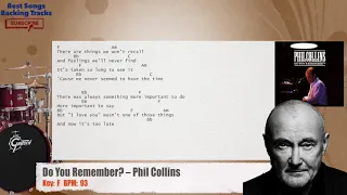 🥁 Do You Remember? – Phil Collins Drums Backing Track with chords and lyrics