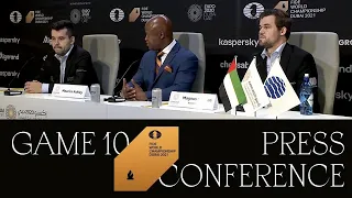 Press Conference after Game 10 | FIDE World Championship Match 2021 |